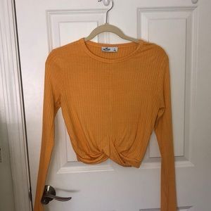 Yellow tie long sleeve